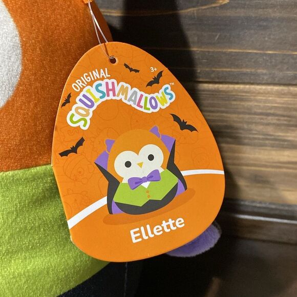 NWT New Squishmallows Official Kellytoy Plush 8 inch Bright Owl Dracula Ellette - Picture 2 of 8